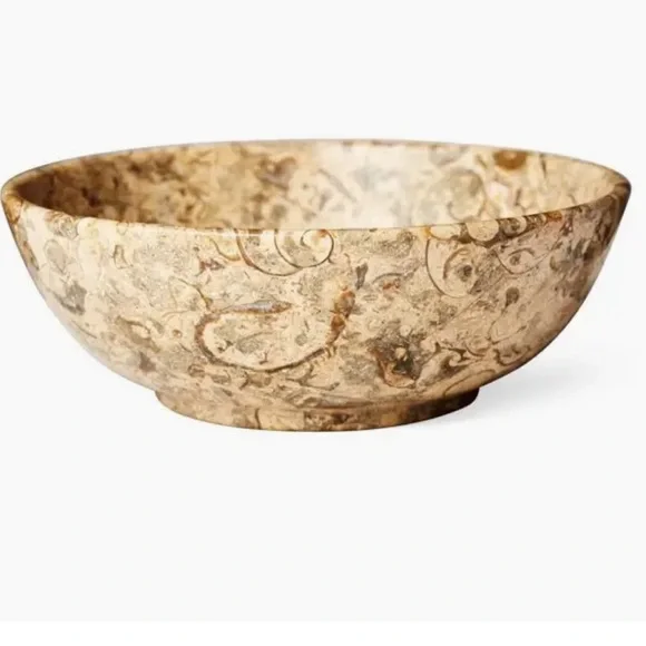 Marble limestone Bowl home decor trinket dish beige heavy small bowl - Picture 10 of 10